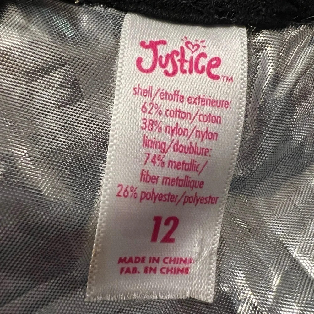 Justice black lace girls holiday dress size 12